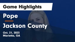 Pope  vs Jackson County Game Highlights - Oct. 21, 2023