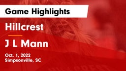 Hillcrest  vs J L Mann Game Highlights - Oct. 1, 2022
