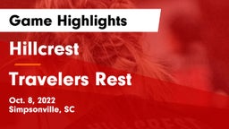 Hillcrest  vs Travelers Rest Game Highlights - Oct. 8, 2022