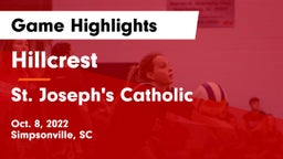 Hillcrest  vs St. Joseph's Catholic  Game Highlights - Oct. 8, 2022