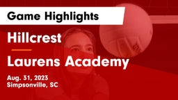 Hillcrest  vs Laurens Academy  Game Highlights - Aug. 31, 2023