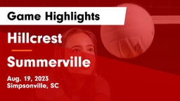 Hillcrest  vs Summerville Game Highlights - Aug. 19, 2023