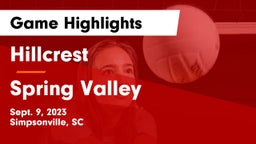 Hillcrest  vs Spring Valley Game Highlights - Sept. 9, 2023