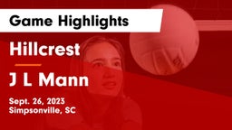 Hillcrest  vs J L Mann Game Highlights - Sept. 26, 2023