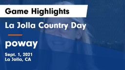 La Jolla Country Day  vs poway  Game Highlights - Sept. 1, 2021