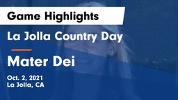 La Jolla Country Day  vs Mater Dei  Game Highlights - Oct. 2, 2021