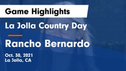 La Jolla Country Day  vs Rancho Bernardo  Game Highlights - Oct. 30, 2021
