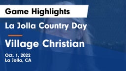 La Jolla Country Day  vs Village Christian  Game Highlights - Oct. 1, 2022