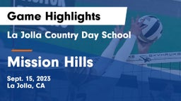 La Jolla Country Day School vs Mission Hills Game Highlights - Sept. 15, 2023