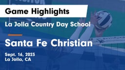 La Jolla Country Day School vs Santa Fe Christian  Game Highlights - Sept. 16, 2023