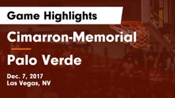 Cimarron-Memorial  vs Palo Verde Game Highlights - Dec. 7, 2017