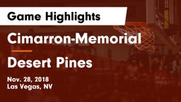 Cimarron-Memorial  vs Desert Pines  Game Highlights - Nov. 28, 2018