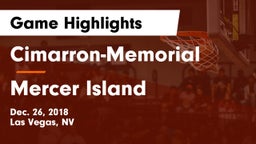 Cimarron-Memorial  vs Mercer Island Game Highlights - Dec. 26, 2018