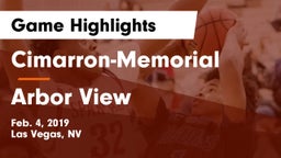 Cimarron-Memorial  vs Arbor View  Game Highlights - Feb. 4, 2019