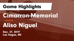 Cimarron-Memorial  vs Aliso Niguel  Game Highlights - Dec. 27, 2019