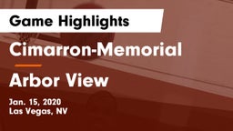 Cimarron-Memorial  vs Arbor View  Game Highlights - Jan. 15, 2020
