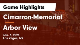 Cimarron-Memorial  vs Arbor View  Game Highlights - Jan. 3, 2023