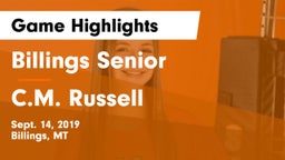 Billings Senior  vs C.M. Russell  Game Highlights - Sept. 14, 2019