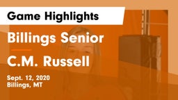 Billings Senior  vs C.M. Russell  Game Highlights - Sept. 12, 2020