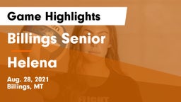 Billings Senior  vs Helena  Game Highlights - Aug. 28, 2021