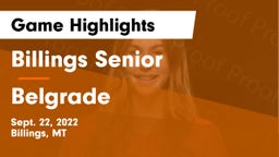 Billings Senior  vs Belgrade  Game Highlights - Sept. 22, 2022