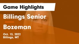 Billings Senior  vs Bozeman  Game Highlights - Oct. 13, 2022