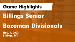 Billings Senior  vs Bozeman Divisionals Game Highlights - Nov. 4, 2023