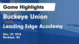 Buckeye Union  vs Leading Edge Academy  Game Highlights - Dec. 29, 2018