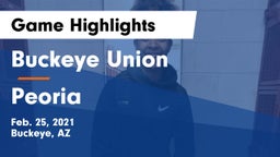 Buckeye Union  vs Peoria Game Highlights - Feb. 25, 2021