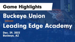 Buckeye Union  vs Leading Edge Academy Game Highlights - Dec. 29, 2022
