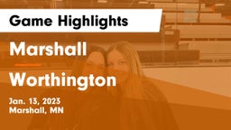 Marshall  vs Worthington  Game Highlights - Jan. 13, 2023