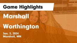 Marshall  vs Worthington  Game Highlights - Jan. 2, 2024