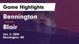 Bennington  vs Blair  Game Highlights - Jan. 3, 2020