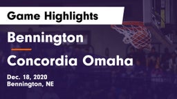 Bennington  vs Concordia Omaha Game Highlights - Dec. 18, 2020