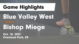 Blue Valley West  vs Bishop Miege  Game Highlights - Oct. 18, 2022
