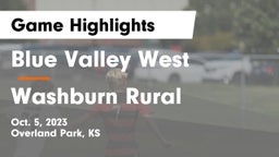 Blue Valley West  vs Washburn Rural  Game Highlights - Oct. 5, 2023