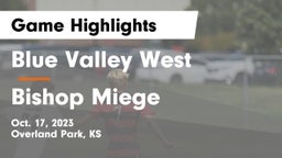 Blue Valley West  vs Bishop Miege  Game Highlights - Oct. 17, 2023
