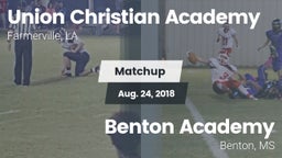 Matchup: Union Christian Acad vs. Benton Academy  2018