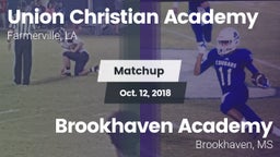 Matchup: Union Christian Acad vs. Brookhaven Academy  2018