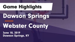 Dawson Springs  vs Webster County  Game Highlights - June 18, 2019