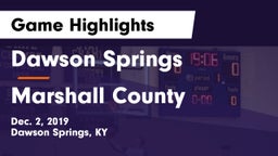 Dawson Springs  vs Marshall County  Game Highlights - Dec. 2, 2019