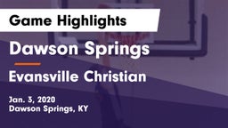 Dawson Springs  vs Evansville Christian  Game Highlights - Jan. 3, 2020