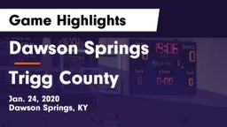 Dawson Springs  vs Trigg County  Game Highlights - Jan. 24, 2020