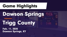 Dawson Springs  vs Trigg County  Game Highlights - Feb. 11, 2020