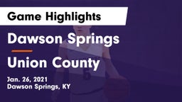 Dawson Springs  vs Union County  Game Highlights - Jan. 26, 2021