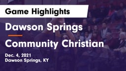Dawson Springs  vs Community Christian Game Highlights - Dec. 4, 2021