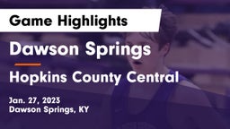 Dawson Springs  vs Hopkins County Central  Game Highlights - Jan. 27, 2023