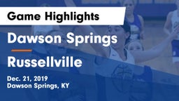 Dawson Springs  vs Russellville  Game Highlights - Dec. 21, 2019