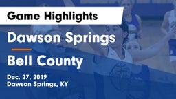 Dawson Springs  vs Bell County  Game Highlights - Dec. 27, 2019