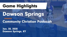 Dawson Springs  vs Community Christian Paducah Game Highlights - Jan. 30, 2020